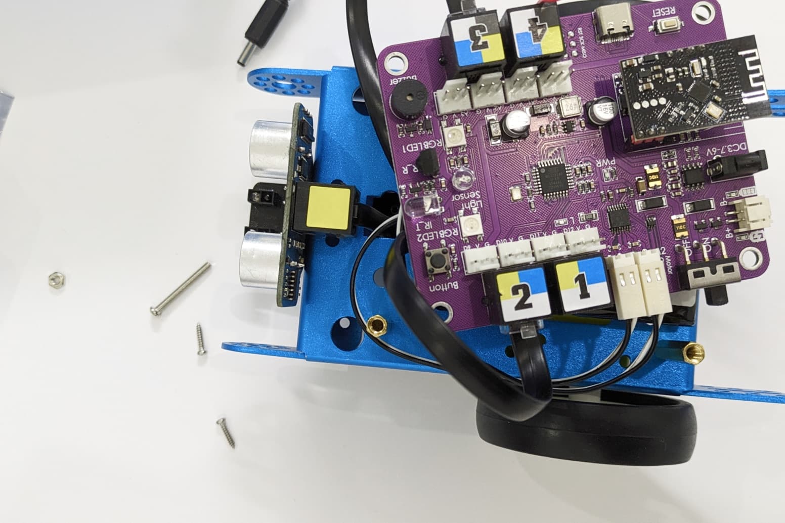 A robotics kit used in Coding Monsters lessons